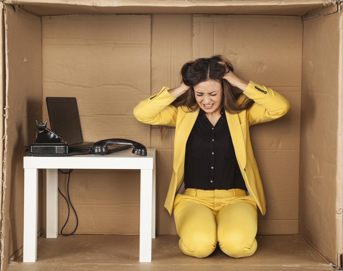 Business Woman Pulls Her Hair With Stress Space Storage Dublin Space 