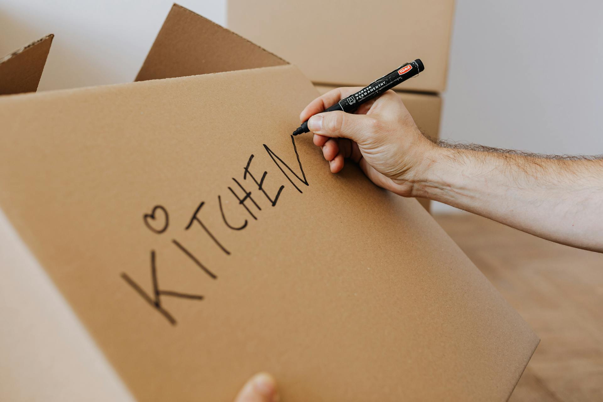 labelled boxes